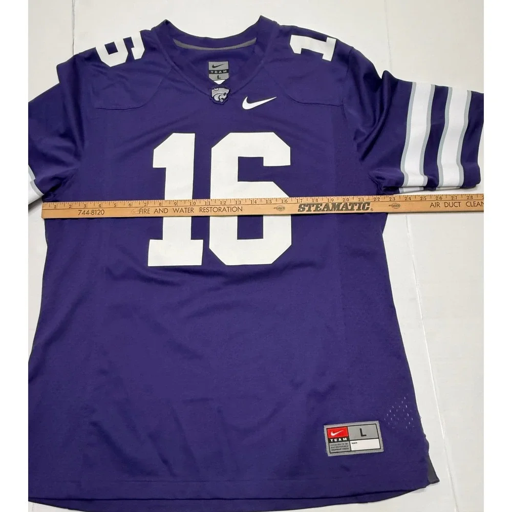 Nike Kansas State Wildcats K-State Football Jersey 16 Purple Mens Large L